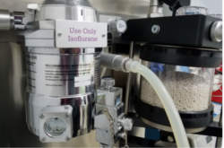 Equipo de anestesia inhalatoria veterinaria